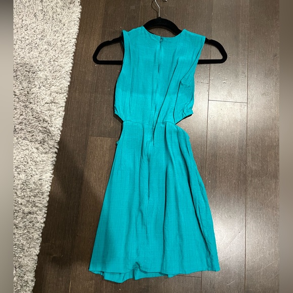 Sandro Liv Cut-Out Dress in Teal - Picture 6 of 7